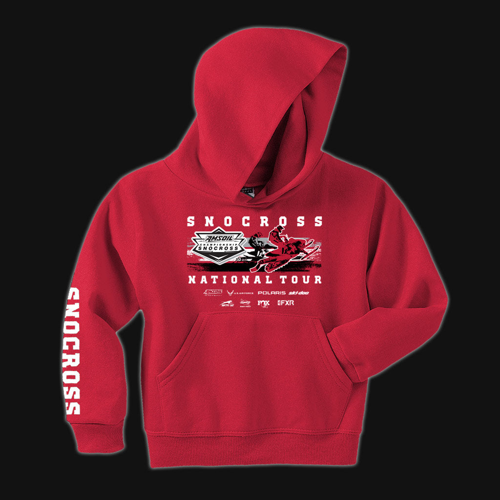 2024 Youth Red Tour Hoodie – OFFICIAL SNOCROSS & OFF-ROAD STORE