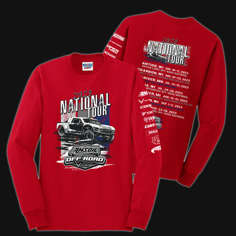 2023 Adult Red Tour Longsleeve