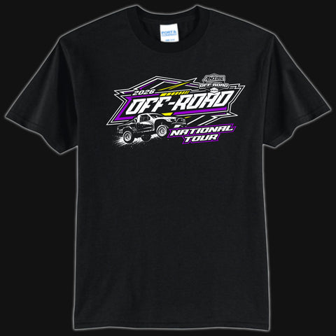 2026 Adult Black & Purple Tour Tee