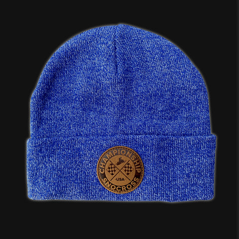 Plain Beanie With Leather Patch